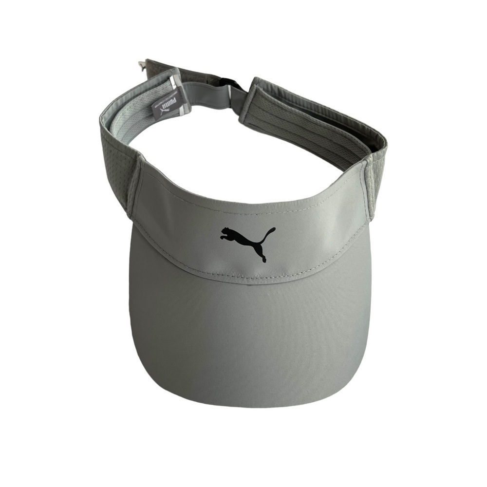 Puma visor adjustable grey black logo sports summer
